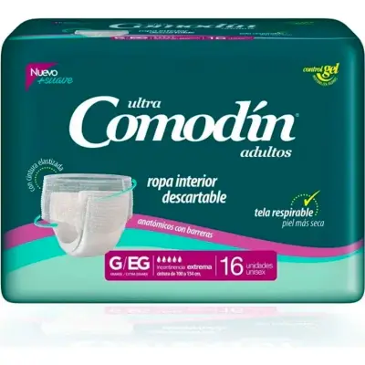 Comodín Ropa Interior Absorbente Talla G/EG x16