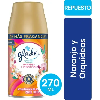 Aromatizador Automático Glade Naranja y Orquídea 270 ml