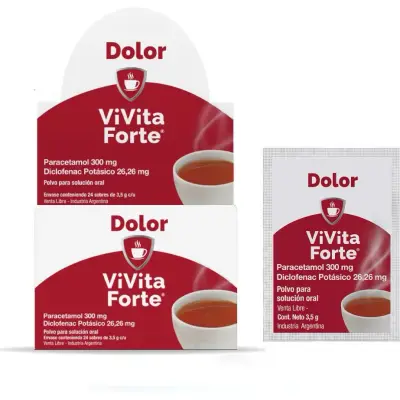 Vivita Fuerte Dolor Suplemento Dietario Pouch 24 Sobres