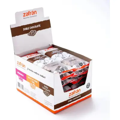 Caramelo en Barra Zafran Doble Chocolate 12 x 42 g