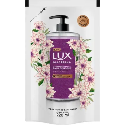 Jabón Líquido Lux Glicerina Dama Noc 220 ml