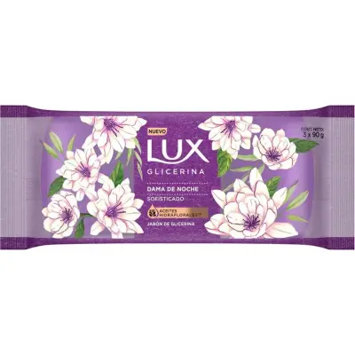 Jabón Líquido Lux Glicerina Dama Nocturna 3 x 90 gr
