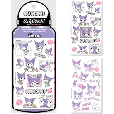 Stickers Kuromi para Botellas Wero