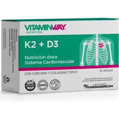 Vitamin Way K2+D3 Suplemento Dietario 30 Cápsulas