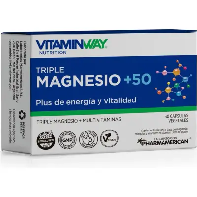Vitamin Way Triplicado Magnesio +50 Comprimidos 30 Unidades