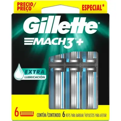 Mach3 Repuesto de Hojas de Afeitar x 6