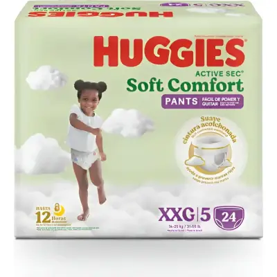 Pañales Huggies Soft Comfort Talla XXG x24