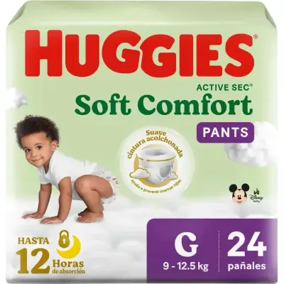 Pañal Huggies Soft Comfort Talla G x24