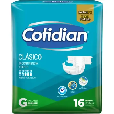 Pañal Cotidian Clásico Talle Grande x16