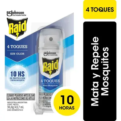 Insecticida Raid Aerosol Mata Mosquitos sin Olor 43.7 ml