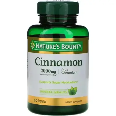 Suplemento Dietario Cinnamon Nature's Bounty 60 Cápsulas