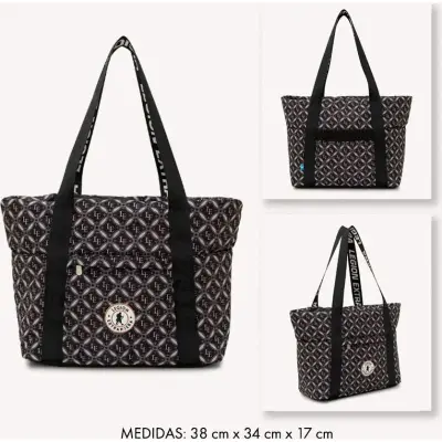 Bolso Tote Shopper Legion Dama Negro Gris