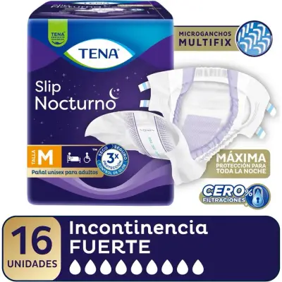 Pañal Nocturno TENA Slip Talla M Pack 16 Unidades