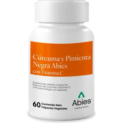 Suplemento Dietario Abies Cúrcuma y Pimienta Negra 60 Comprimidos