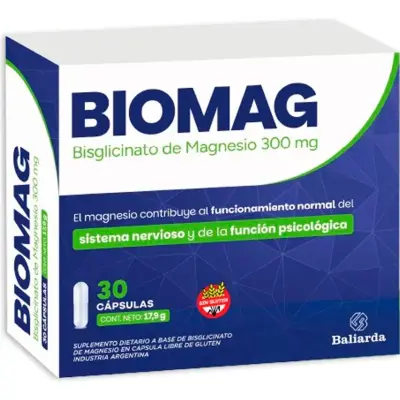 Biomag Suplemento Dietario Magnesio 300 mg 30 Cápsulas