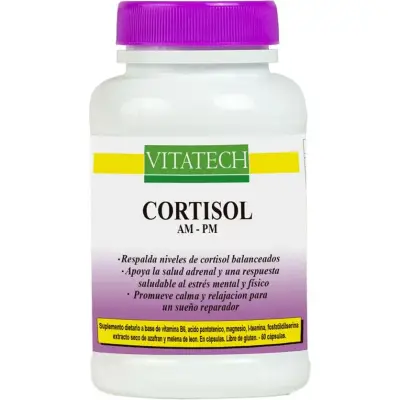 Suplemento Dietario Vitatech Cortisol AM-PM 60 Comprimidos