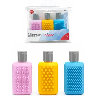 Set de 3 Cepillos de Silicona para Viaje