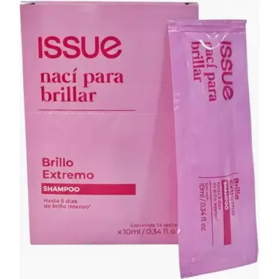 Shampoo de Tocador Issue Extrafuerte 24 Sobres x 10 ml
