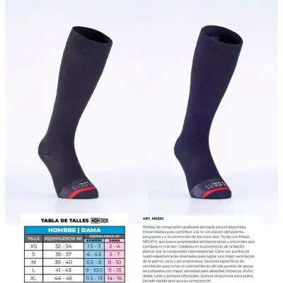 Media de Compresión SOX 15-20 mmHg Talle XL