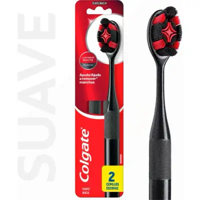 Cepillo de Dientes Colgate Charcoal Pack x2
