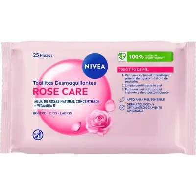 Discos de Algodón Nivea Micelares Rose 25 unidades