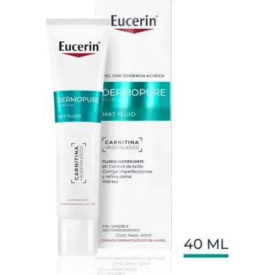 Crema Facial Eucerin DermaClear Matificante Fluido 40 ml