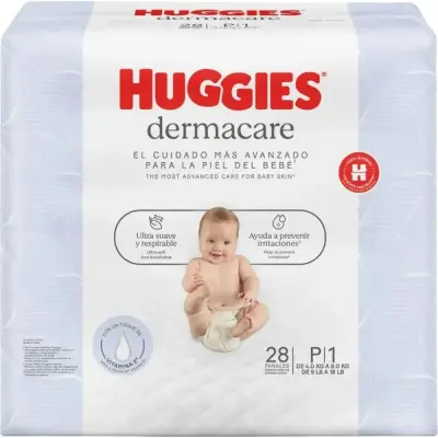 Pañal Huggies DermaCare P x 28 unidades