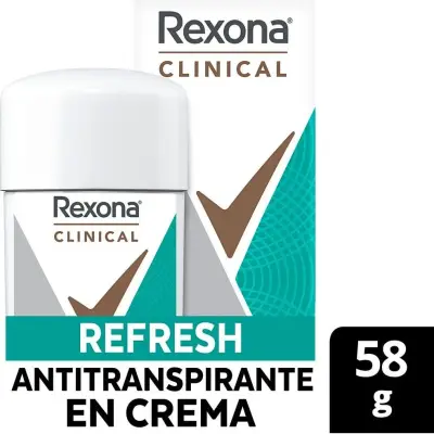 Desodorante Crema Rexona Clinical Refrescante 58 g
