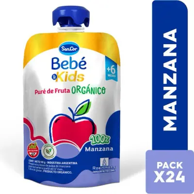 Pure Frut Orgánico Manzana Sancor 90 g