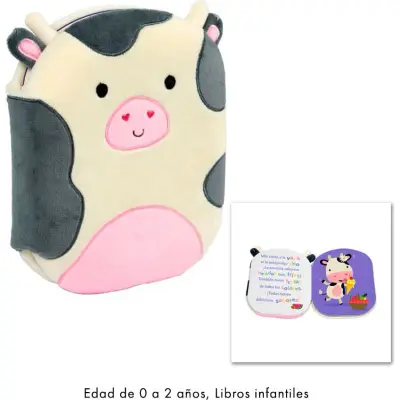 Libro Con Peluche Vaca Feliz