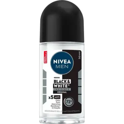 Desodorante Roll-On Nivea Men Invisible Black & White 50 ml
