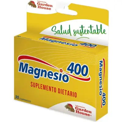 Magnesio 400 mg Garden House x 30 Comprimidos