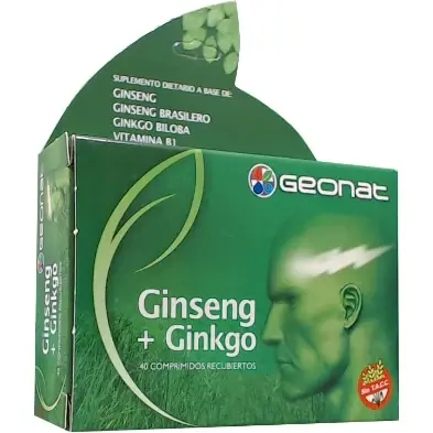 Suplemento Dietario Geonat Ginseng + Ginkgo x 40 Comprimidos