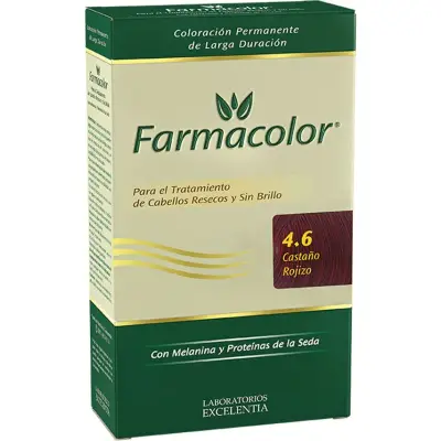 Kit de Coloración Farmacolor Tono 4.6 Castaño Rojizo