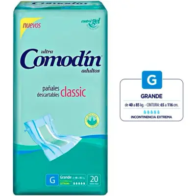 Pañal para Adulto Comodín Clásico Grande x20