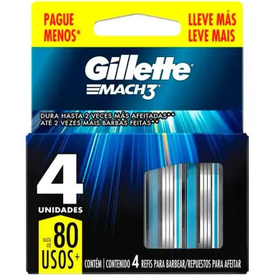 Repuestos para Máquina de Afeitar Gillette Mach3 x 4
