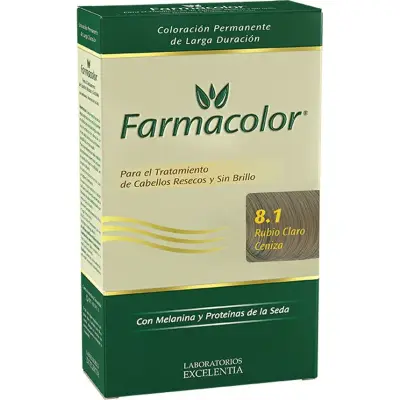 Kit de Coloración Farmacolor Tono 8.1 Rubio Claro