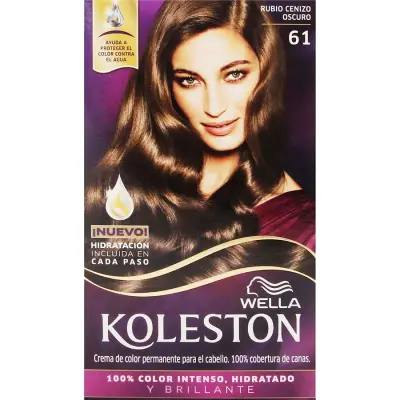 Kit de Coloración Koloston Tono 61 Rubio Ceniza Oscuro