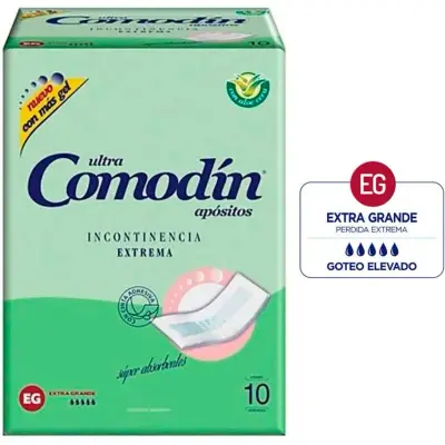 Apósitos para Incontinencia Comodín Extra x10