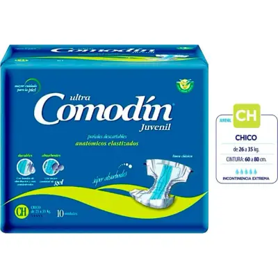 Pañal Anatómico Juvenil Hisan Comodín Talle CH x10