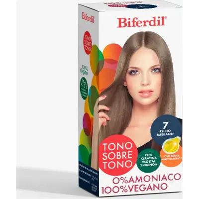 Kit de Coloración Capilar Biferdil Tono 7