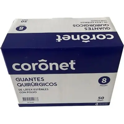 Guantes de Cirugía Coronet N°8 x 50 Pares