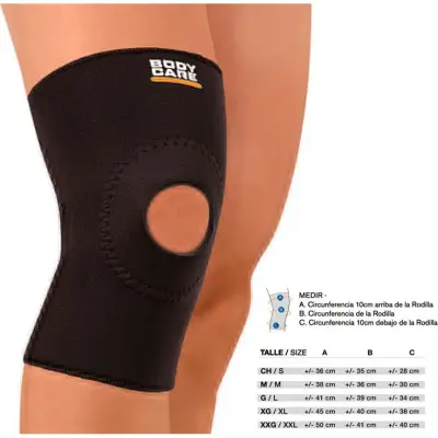 Rodillera Corta Body Care Línea Black