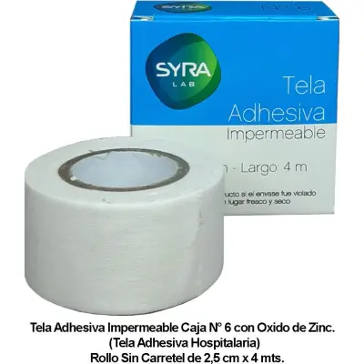 Tela Adhesiva Syra Impermeable N°6 2.5 cm x4 Blíster