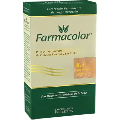 Kit de Coloración Farmacolor Tono 8.3 Rubio Claro
