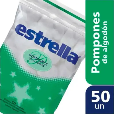 Pompones de Algodón Estrella x 50