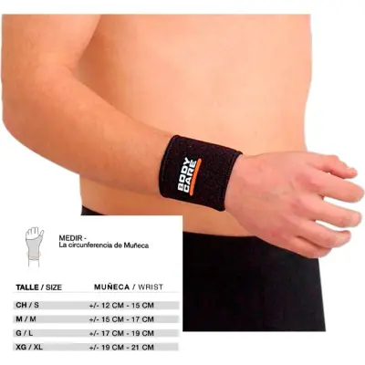 Muñequera Corta Body Care Eco Talle 2