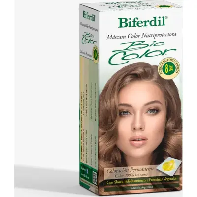 Coloración Capilar Biferdil Biocolor Tono 8.34