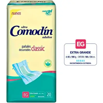 Pañal para Adulto Cómodin Clásico Grande x20