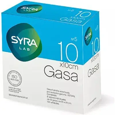 Gasa Estéril Syra N5 10x10 cm